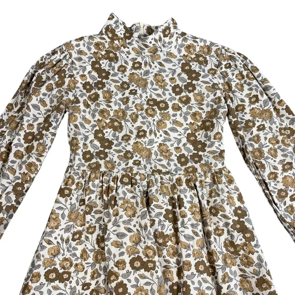 ONE CHILD Girls Floral Long Sleeve Cotton Dress Size 12 Cottagecore Prairie